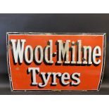 A Wood-Milne Tyres rectangular enamel sign, 36 x 24".