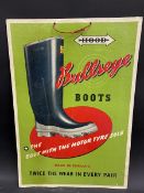 A Bullseye Boots pictorial showcard of bright colour and in good condition, 11 x 16".