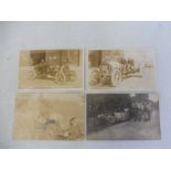 Veteran/Edwardian Motor Racing - four postcards, one depicting 'Good' in Studebaker Imperial Gal Feb