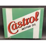 A Continental Castrol Motor Oil enamel sign in good condition, 18 3/4 x 15".