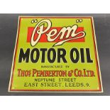 A PEM Motor Oil paper advertisement in good condition, 12 x 12".