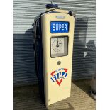 A Beckmeter electric petrol pump, restored in Fina livery some years ago.