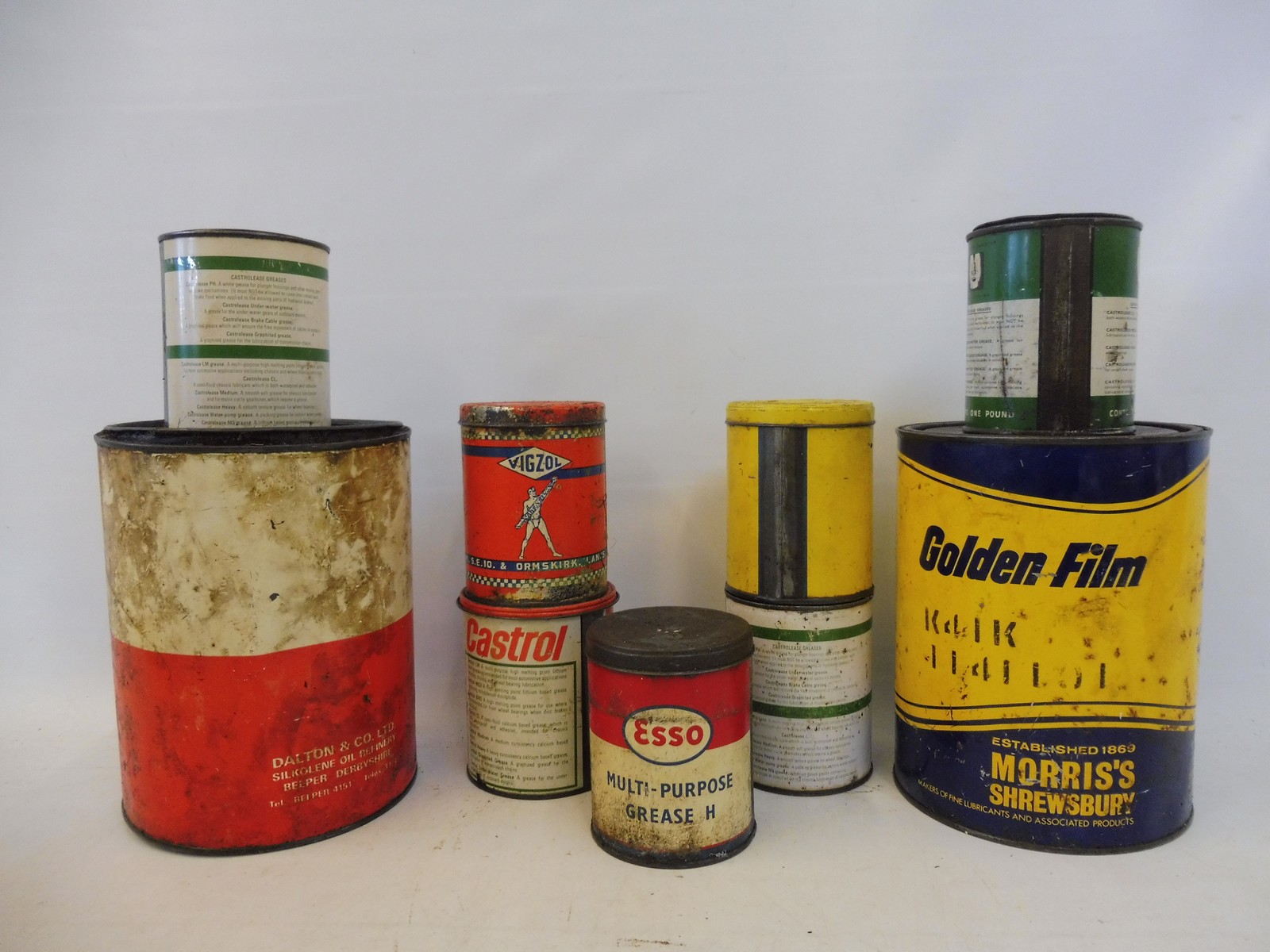 A Morris's of Shrewsbury 7lb grease tin, one other and seven 1lb grease tins including Castrolease - Image 3 of 3