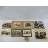 Nine period photographs of garages, petrol pumps etc, including The Bromley Autocar Co. Ltd, The