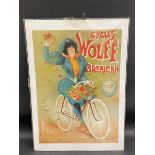 A Wolff-American Cycles pictorial advertising poster, printed in 1996, Italy, 19 1/2 x 27 1/2".