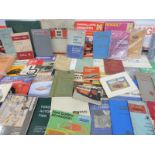 Two boxes of motoring manuals including Simca, Thames, Triumph etc.