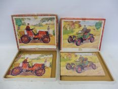 Two 'Victory' plywood jigsaw puzzles, one of a Napier, the other a Darracq.