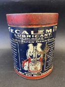 A Tecalemit cylindrical grease tin.