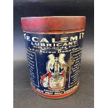 A Tecalemit cylindrical grease tin.