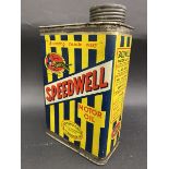 A Speedwell Motor Oil quart oil can in superb original condition, even with the original inner