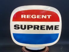 A Regent Supreme glass petrol pump globe by Webb's Crystal Glass Co Ltd, in excellent condition,