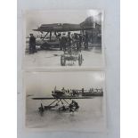 Aviation - two larger scale black and white photographs, both stamped to reverse La Coupe