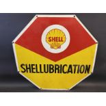 A Continental Shellubrication octagonal enamel sign, 30 x 30".