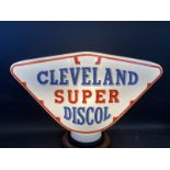 A Cleveland Super Discol glass petrol pump globe by Webb's Crystal Glass Co. Ltd, fully stamped