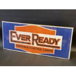 An Ever Ready poster sign advertising 'Portable Electric Lamps', 20 1/2 x 9".