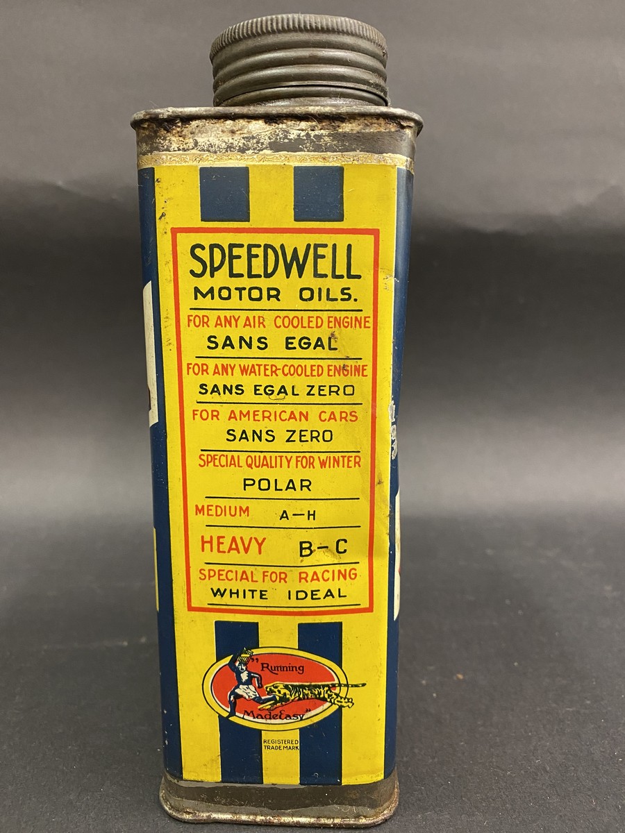 A Speedwell Motor Oil quart oil can in superb original condition, even with the original inner - Image 5 of 8