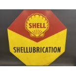A Shellubrication octagonal tin advertising sign, 34 x 34".