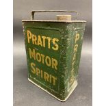 A Pratts Motor Spirit pedal car can.