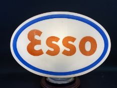 An Esso oval glass petrol pump globe by Hailware, fully stamped underneath 'Property of Esso