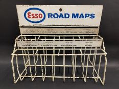 An Esso Road Map counter top dispensing rack, 18 1/2" wide.