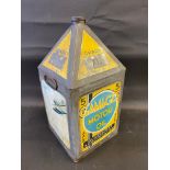 A Gamages XL grade five gallon pyramid can of bright colour.