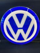 A VW circular garage showroom illuminated advertising sign, 40" diameter.