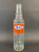 A Vigzol Motor Oil pint glass bottle.