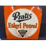 A Pratts Ethyl Petrol enamel sign by Stocal, with good gloss, dated May 1928, 36 x 36".