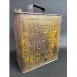 An extremely rare Scarboro' Motor Benzol two gallon petrol can, dated February 1919, in excellent