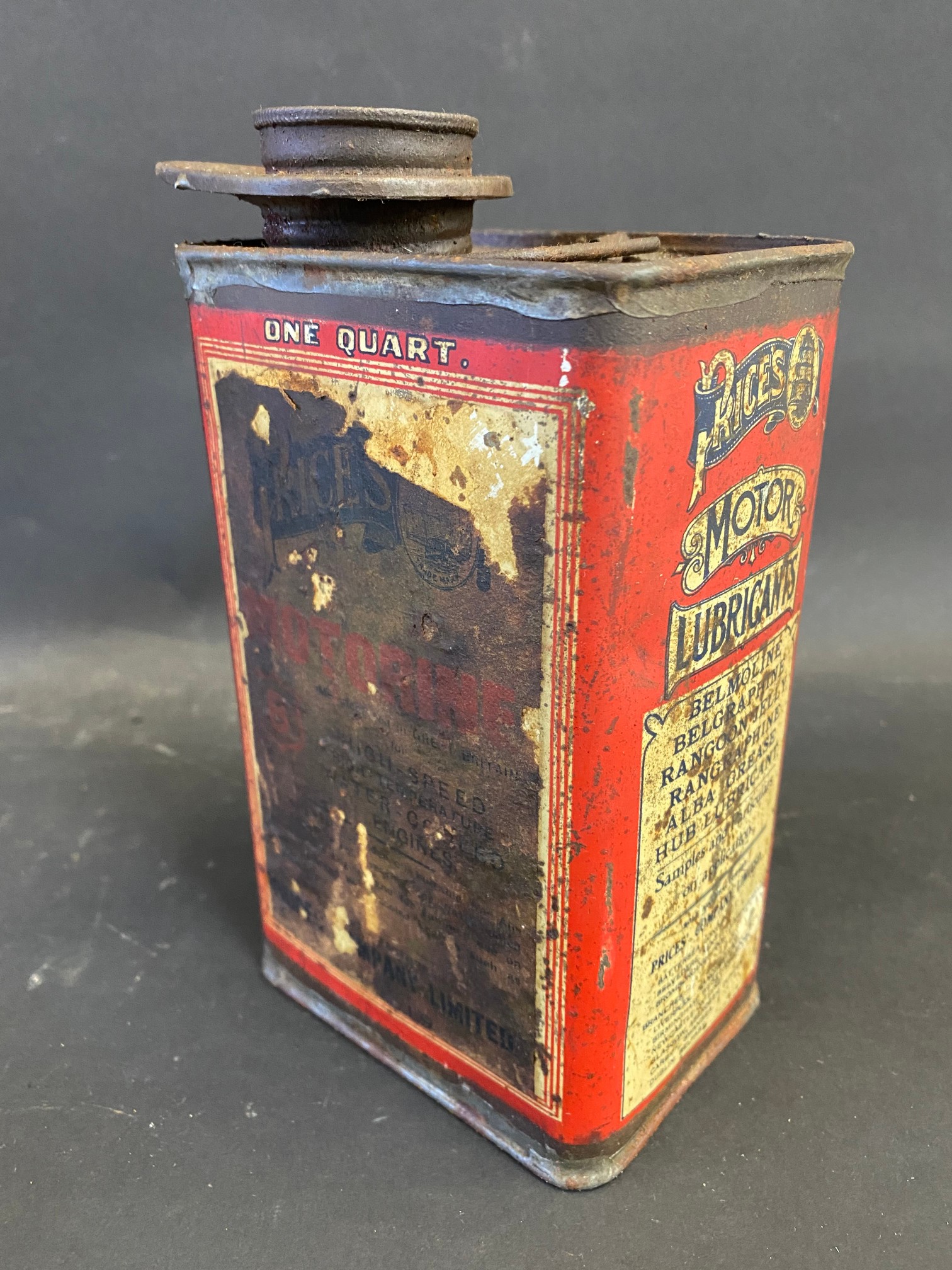 A Price's Motor Lubricants quart rectangular can. - Image 2 of 4