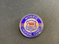 A Morris Universal Service lapel badge.