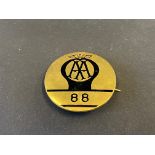 An AA patrolman's lapel badge for box 88.