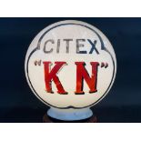 A very rare Citex 'KN' spherical ball glass petrol pump globe, in good original condition.