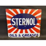 A Sternol Oils & Greases enamel sign, 21 x 18".
