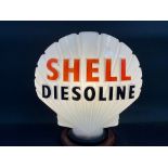 A Shell Diesolene glass petrol pump globe by Hailware, chip and resultant slight crack to neck.