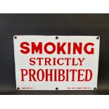 A 'Smoking Strictly Prohibited' Garage Notice No.1 rectangular enamel sign, in excellent