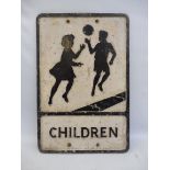 An aluminum road sign - Children, 14 x 21".