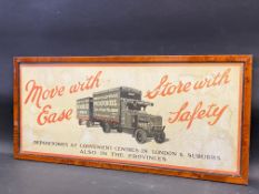 An early Pickfords Removals pictorial advertisement, 24 x 11".