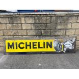 A Michelin rectangular enamel sign, dated April 1966, 77 x 18 1/2".