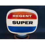 A Regent Super glass petrol pump globe by Webb's Crystal Glass Co.