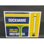 A Duckhams 15W/50 Hypergrade Motor Oil thermometer, 26 x 20".