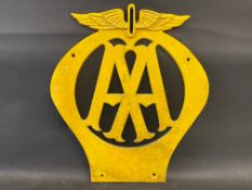 An AA box die-cut aluminium sign, 16 x 18".