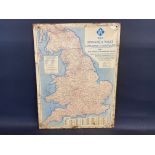 An RAC 'Map of England & Wales and the Lowlands of Scotland', 18 x 24".