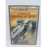 A framed and glazed Goodwood Festival of Speed limited edition print by Peter Hearsey, the 1999