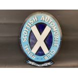 An early Royal Scottish Automobile Club oval enamel sign, 23 x 16".