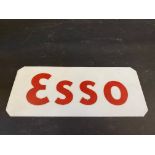 An Esso glass petrol pump brand insert, 10 1/4 x 4 1/4".