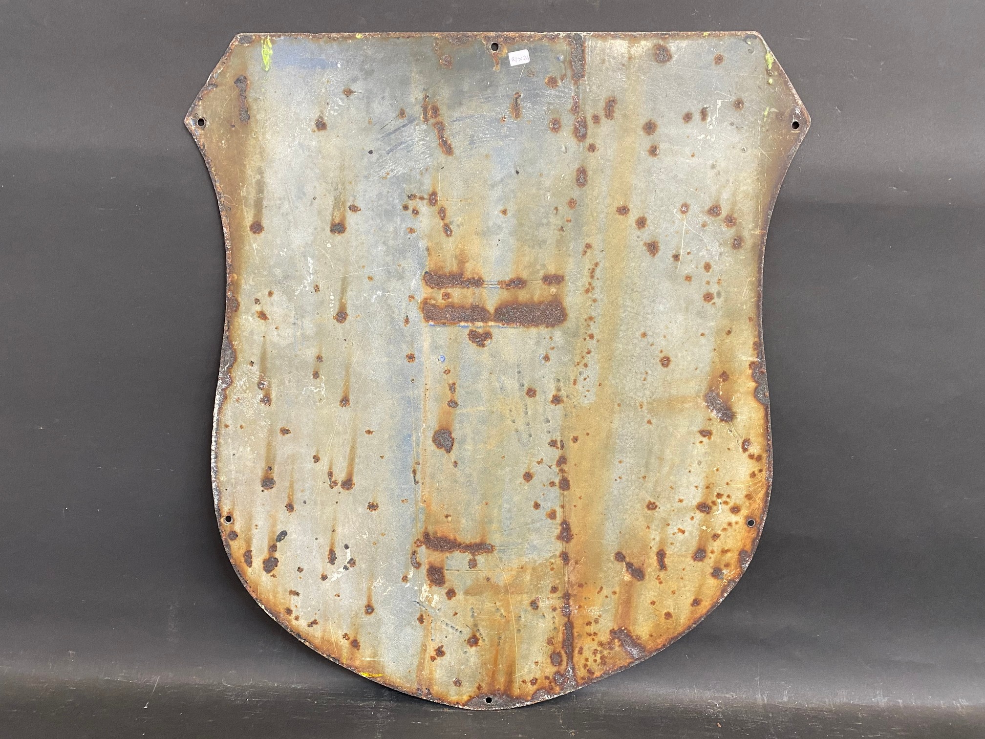 An Exide Battery shield-shaped enamel sign by Stocal, 21 x 24". - Image 3 of 3