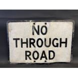 A No Through Road rectangular aluminium road sign, 21 x 14".