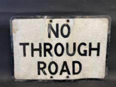 A No Through Road rectangular aluminium road sign, 21 x 14".