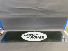 A Land-Rover perspex showroom hanging sign, 48 x 12".